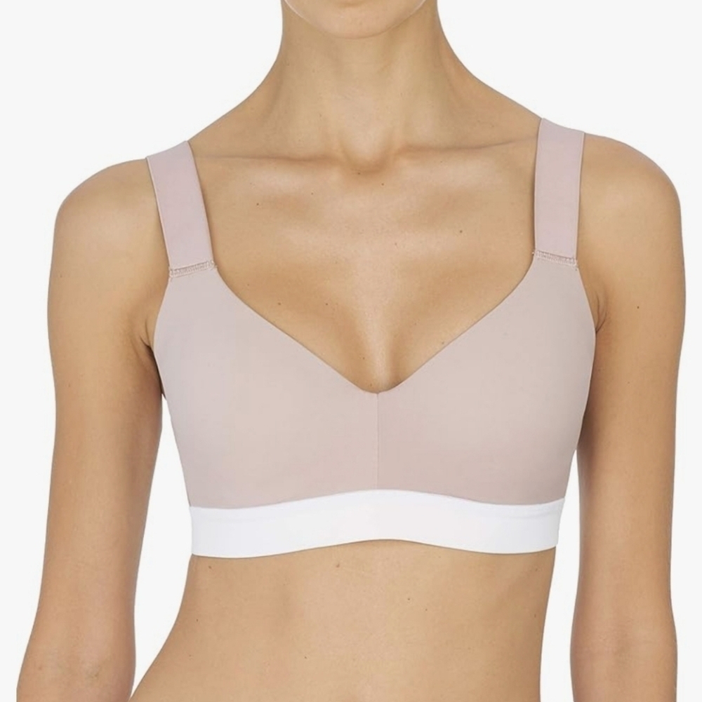 Natori Dynamic Convertible Underwire High Support Sports Bra Pink White 32DDD